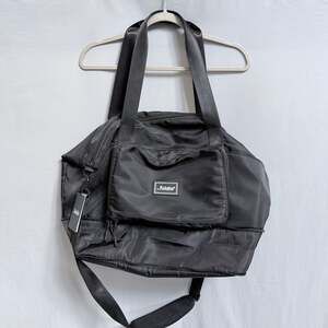 The Foldie 40L Foldable Travel Duffel Bag Black Expandable Personal Item NWT